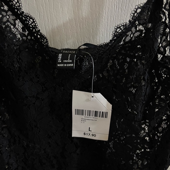 Forever 21 Black Lace Bodysuit - Picture 2 of 3